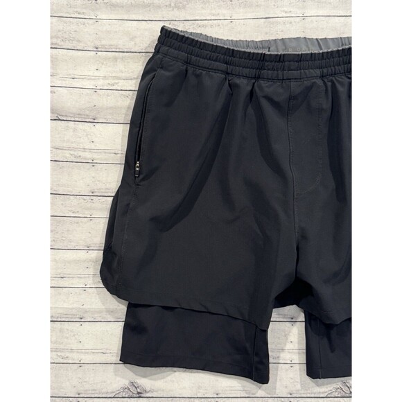 MACK WELDON Mens Stratus Compression Lined Short XL Black Zip Pockets 7” Inseam - Picture 5 of 16